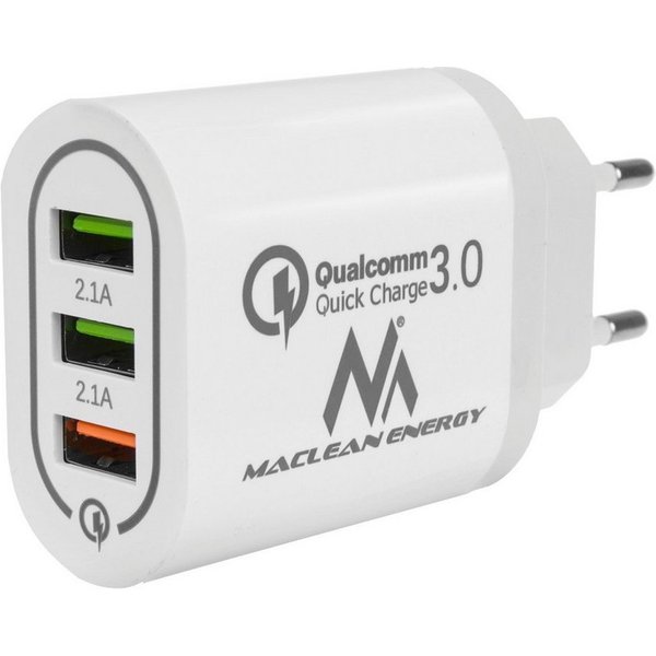 Maclean MCE479 USB-Ladegerät (Universal USB-Ladegerät 3xUSB QC 3.0)