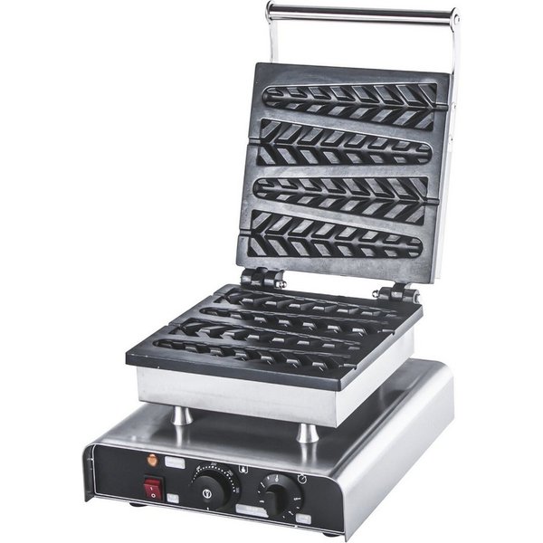 GastroHero 2-in-1-Kombi-Waffeleisen Doppel Waffeleisen rund 2x Ø18 cm Waffelgerät Gastro, 1550 W, Signalleuchte zur Temperaturanzeige, stufenlos regelbar bis 25