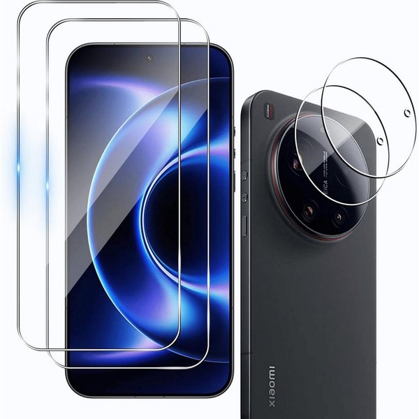 SmartUP Displayschutzglas 2X Schutzglas für Xiaomi 17 Ultra Display Kamera Panzerfolie Screen 9H für Xiaomi 17 Ultra, 4 Stück, Rundumschutz, passgenaue Verarbei