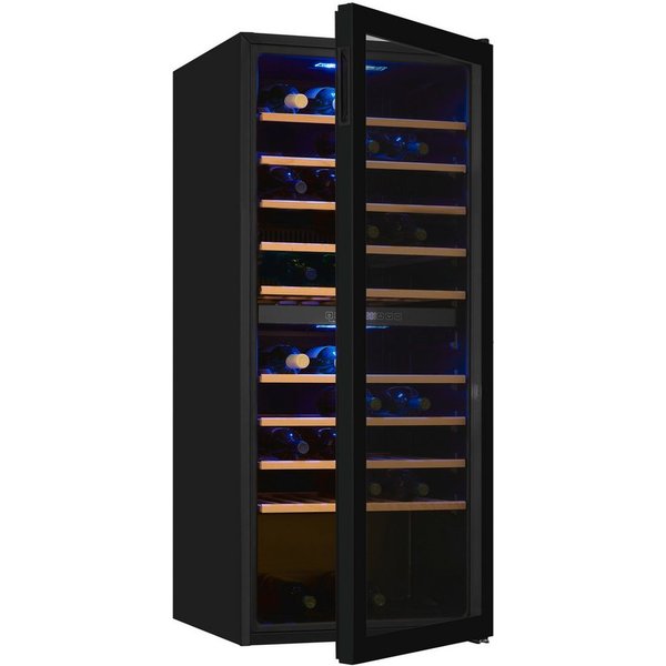 exquisit Weinkühlschrank WS2-114-GTE-160G, für 114 Standardflaschen á 0,75l,Für Weinliebhaber - stilvoll & perfekt temperiert für 114 Flaschen