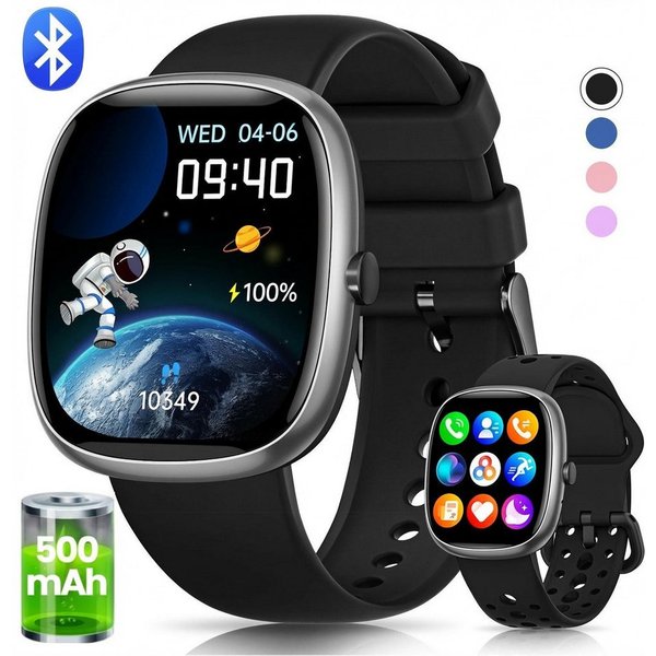 SWGOTA Smartwatch Kinder für Jungen und Mädchen 5-16 Jahren mit Telefon, IP68 Smartwatch (1,5 Zoll), Smartwatch für Kinder mit 20 Sportmodi/Herzfrequenz/Schlafm