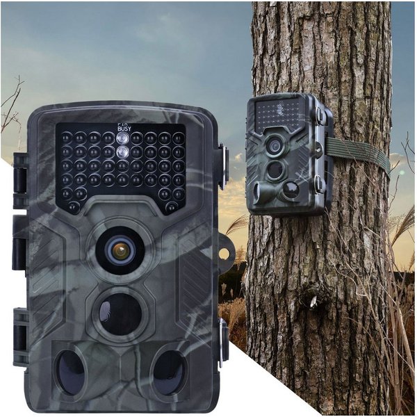 Casativo Wildkamera Full-HD-Wildkamera 24 MP mit 3 Bewegungssensoren, Farbdisplay (1-tlg., Nachtsicht, Serienbild- & Zeitraffer-Funktion)