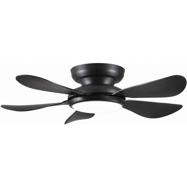 Surtime Deckenventilator mit LED-Beleuchtung, leiser Kompaktventilator, 5 Flügel, ⌀ 81 cm, 6 Geschwindigkeiten, inkl. Fernbedienung