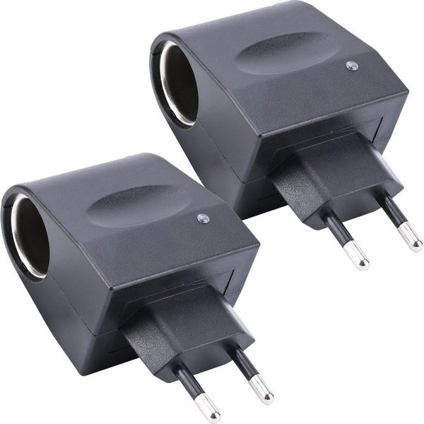 Casativo Spannungswandler 1000mA-Spannungswandler 230V auf 12V Gleichrichter Kfz-Steckdose-12W, (2 St., 1er-Set & 2er-Set), 230V zu 12V Kfz-Netzadapter für Gerä
