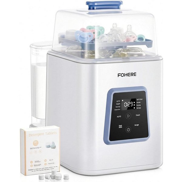 FOHERE Dampfsterilisator All-in-One Flaschenreiniger, Sterilisator und Trockner, 29 Sprühdüsen, 1-tlg.