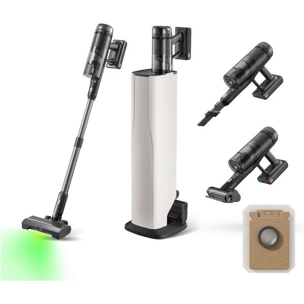 Roborock Akku-Handstaubsauger mit Absaugstation Roborock H60 Hub Reihe, Anti-Tangle Bürste