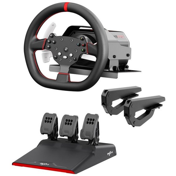 PXN V10 Pro Direct-Drive-Sim-Rennlenkrad, 3,2Nm Servo Force Feedback Gaming-Lenkrad (Hall-Pedale, 4 Schaltwippen, kompatibel mit PC, Xbox, PS4)