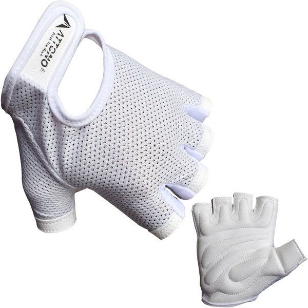 ATTONO Trainingshandschuhe Fitnesshandschuhe Sommer, Trainingshandschuhe Mesh, Weiß, XXS-XXL