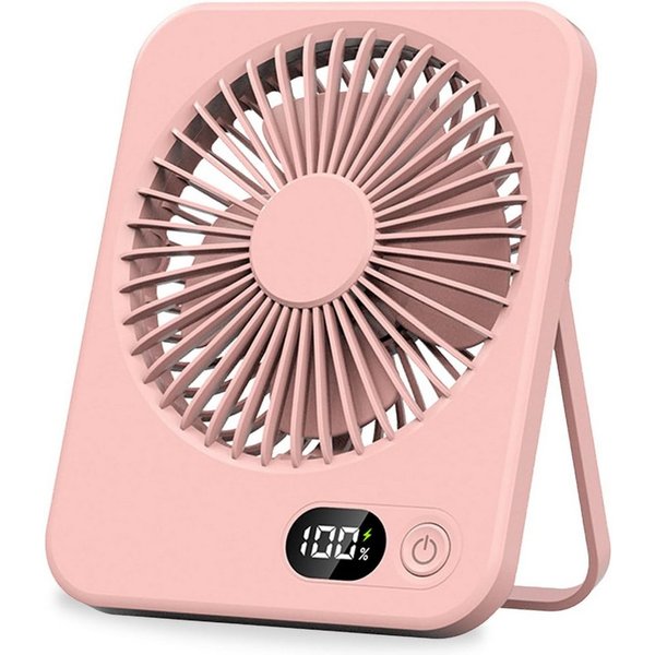Bomiclss Mini USB-Ventilator Tischventilator Leise, Tisch Ventilator Tragbar, Tischventilatoren mit LED-Anzeige, 180° Klappbarer USB Ventilator