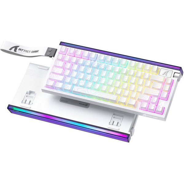 ATTACK SHARK R85 HE 8000Hz Rapid Trigger-Tastatur,0,005mm RT,Hall-Magnetic Switch Gaming-Tastatur (RGB-Lightbox, Hall-Magnetschalter,75% Gaming-Tastatur)