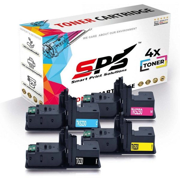 SPS Tonerkartusche 4x TK5230K-TK5230M Set Kompatibel für Kyocera Ecosys M5521CDN Toners, (4er Pack)