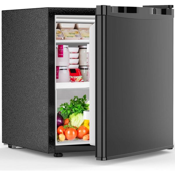 Kismile Kühlschrank 45L Mini-Kühlschrank mit Gefrierfach, kleiner Kühlschrank mit wechselbarem Türanschlag BC-46, regelbarer Thermostat, ultra leise & energiesp