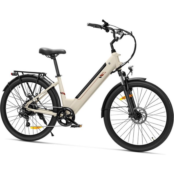 Touroll E-Bike Trekkingrad J2 ST, 7 Gang, Heckmotor, 561,6 Wh, 26"x16", 15/20/25 km/h (Stufe 1–3), 36V 15.6Ah