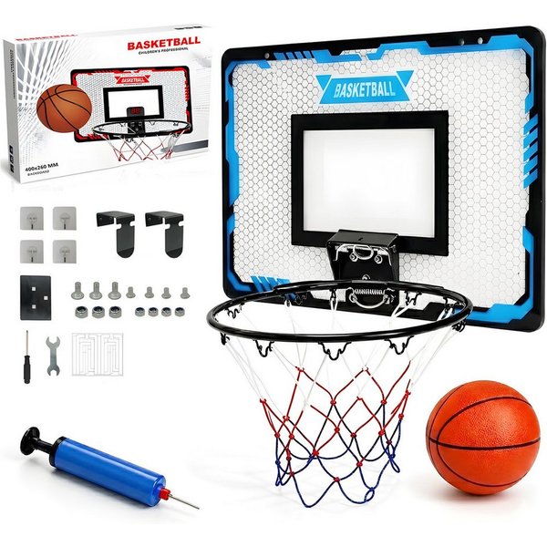 AIMAX Basketballkorb Mini Basketballkorb kinder Indoor fürs Zimmer, mit Bälle und Pumpe (Spielzeug Basketballkörbe mit bruchsicherer Rückwand, Break-Away-Ring, 
