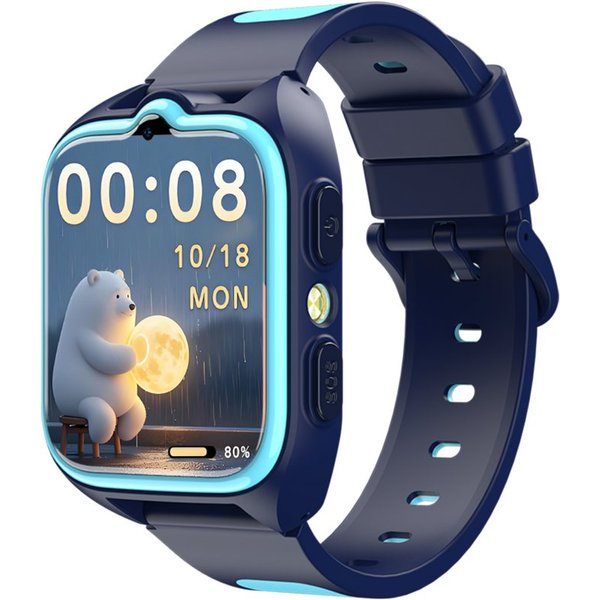 blackview 4G-Uhr mit Anruffunktion,Wasserdicht, SOS,LBS+WiFi+GPS-Tracker Kinder Smartwatch (4,7 cm/1,75 Zoll, IOS/Android), Taschenlampe, 4G LTE, Schulmodus, Te