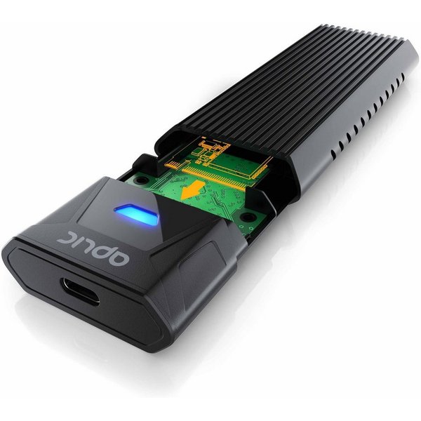 Aplic Festplatten-Gehäuse M.2 NVMe Gehäuse USB 3.2 Gen 2, PCIe 3.0 und SATA kompatibel, (1 St), 10 Gbit/s, macht die SSD zur schnellen externen Festplatte