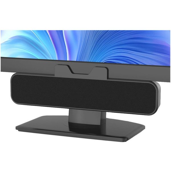 TUWENA PC-Lautsprecher mit USB Plug-and-Play, Bass Speaker mit Monitor Klemme PC-Lautsprecher (One-Touch-Stummschaltmikrofon, Stereo und Bass, kompatibel Mac, L
