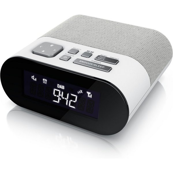 BEARWARE Radiowecker Küchenradio digital, FM, DAB+ Radio, Wecker, Dual Alarm Snooze, 4 Helligkeitsstufen, USB Ladeport, Abschalttimer