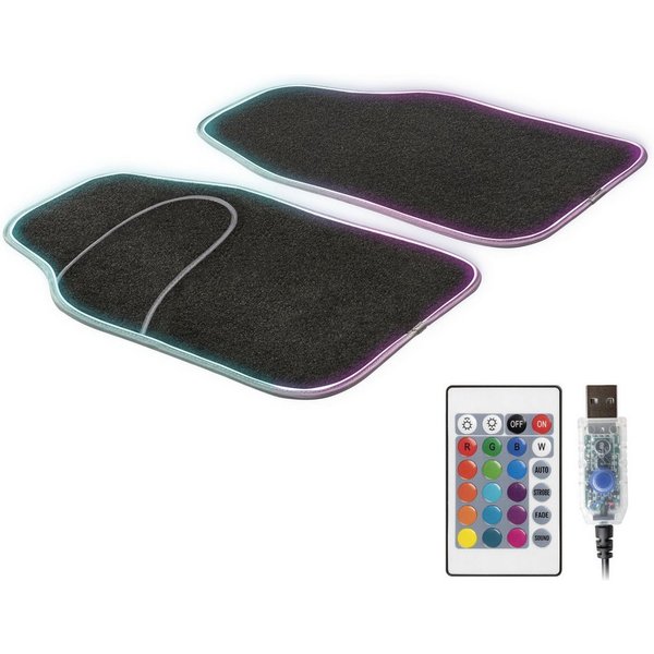 CarComfort Auto-Fußmatten Autoteppich Ambiente LED (2 St)