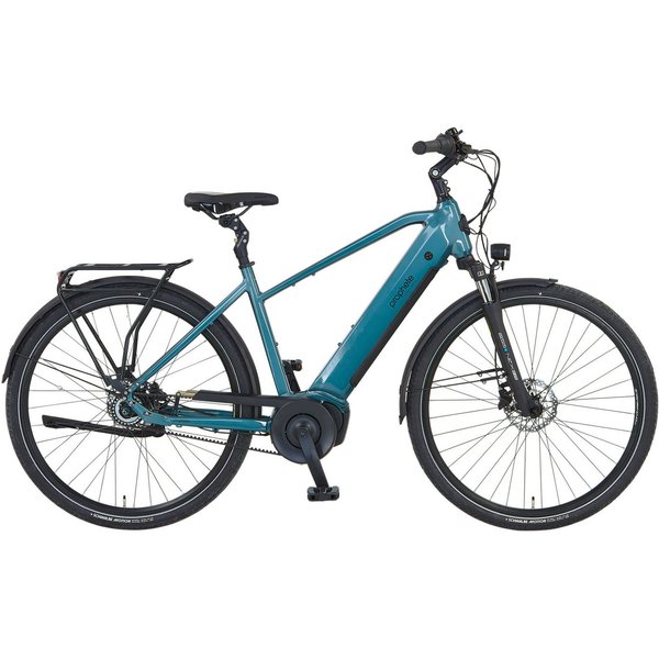 Prophete E-Bike Trekkingrad Geniesser 5.0 mit Gates Riemenantrieb, 7 Gang Shimano Nexus Schaltwerk, Nabenschaltung, Mittelmotor, 540 Wh, Suntour Parallelogramm 