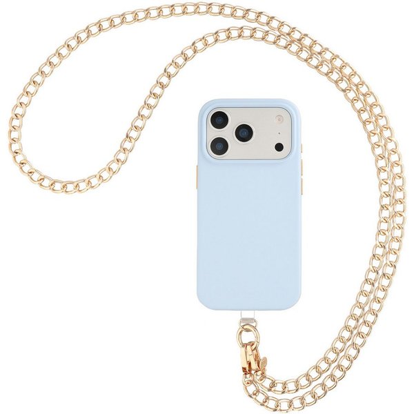 Selencia Smartphone-Tragegurt Selencia Bold Chain-Handykette (extra lang 145 cm) - Gold, (1-tlg)