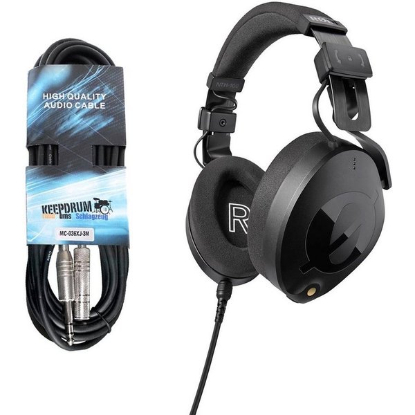 RØDE Rode NTH-100 Studio-Kopfhörer mit Verlängerung 3m Kopfhörer (Erstklassiger Tragekomfort, mit Verlängerung 3m)