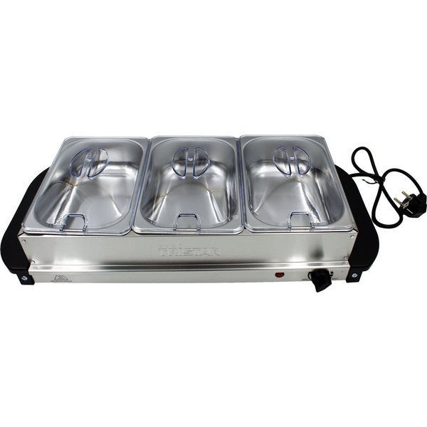 Tristar Warmhalteplatte Tristar BP-6283 Buffet-Servierer inkl. Deckel 200W