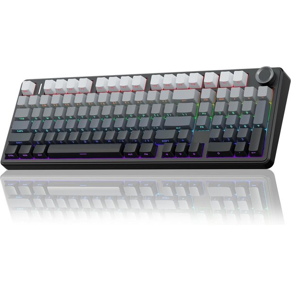 nsihing AULA F99 Pro Mechanische Gaming Tastatur, RGB, Hot Swap, Bluetooth Gaming-Tastatur (Hot-Swap, Multifunktions-Drehknopf, RGB-Beleuchtung, Makrofunktion)