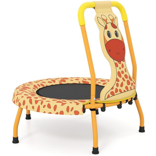COSTWAY Kindertrampolin, Ø 71 cm, (1 tlg), Trampoin, mit Griff & Randabdeckung