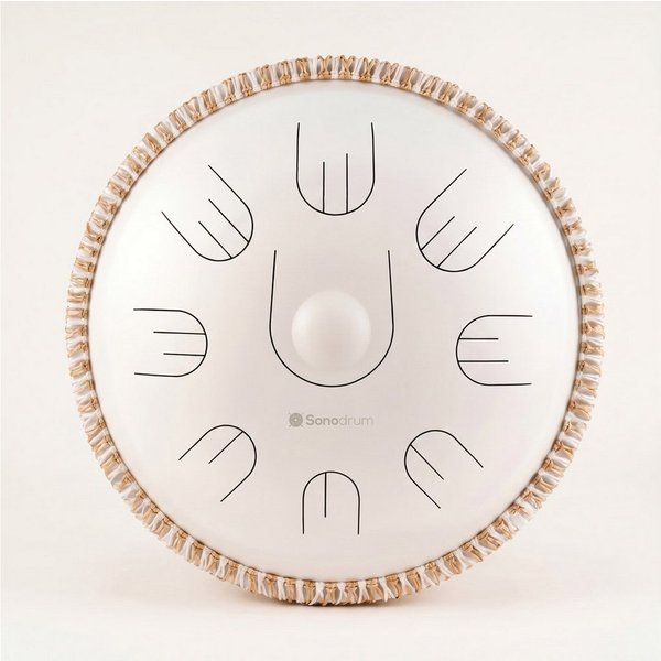 Sonodrum Handpan "Hybrid" - Zungentrommel in D-Kurd mit 9 Tönen - Handpan-Alternative