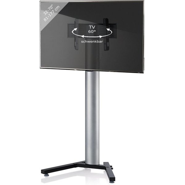 VCM TV-Ständer Stadino B. 90 x T. 72 x H. 174 cm, (bis 70 Zoll, 1, Aluminium, für Flachbildfernseher)