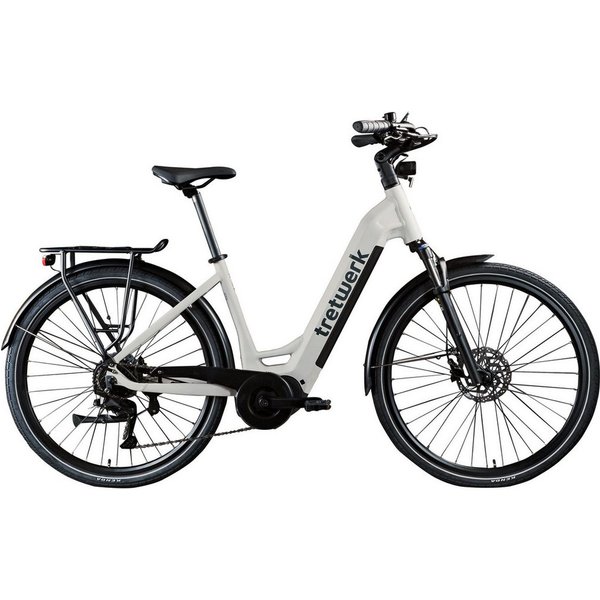 Tretwerk E-Bike Cityrad Amber, 9 Gang Shimano Cues U3020 Schaltwerk, Kettenschaltung, Mittelmotor, 733 Wh, E Bike Damen 28" Elektrofahrrad 155 - 185cm Hollandra