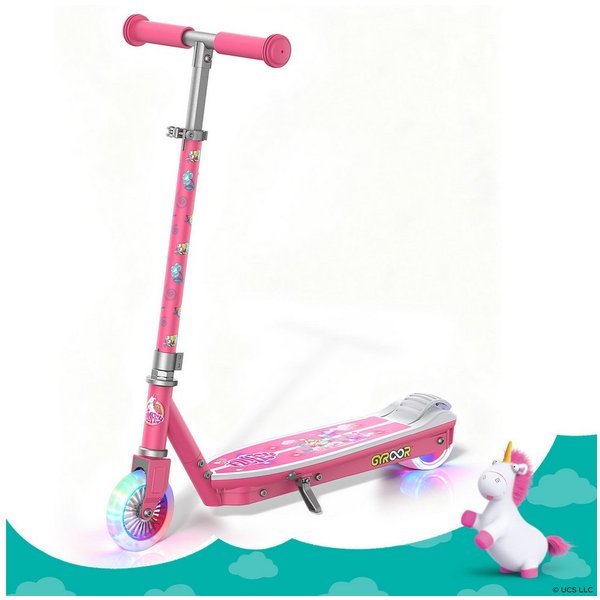 Gyroor E-Scooter 3-8 Jahre – LED-Lichter, Schnellladung, Start per Fußsensor, (1 tlg), Elektro-Kinderroller, Verstellbarer Lenker (75-85cm)