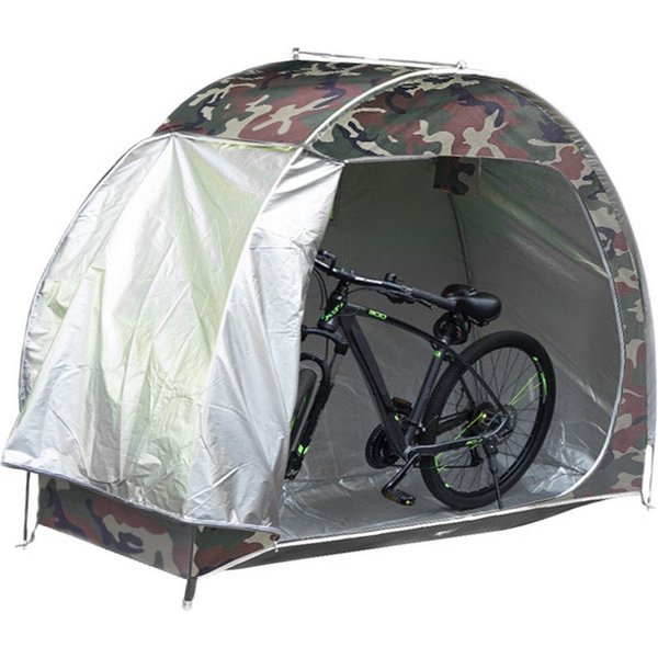 GarveeMore Bikerzelt Fahrrad Schuppen Speicherzelt für 2-3 Fahrräder,wasserdichtes 210DOxfo, 195x163cm Fahrrad Abdeckung Schutz mit Türen,großer Lagerraum,für H