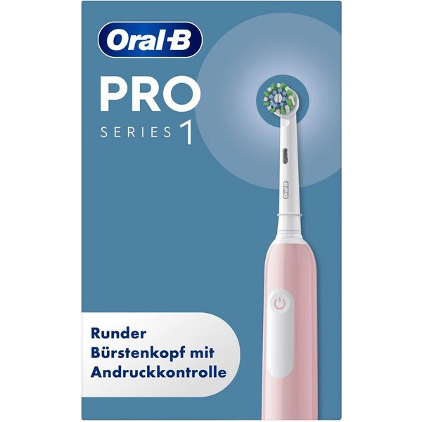 Oral-B Elektrische Zahnbürste PRO Series 1, Aufsteckbürsten: 1 St., Drucksensor