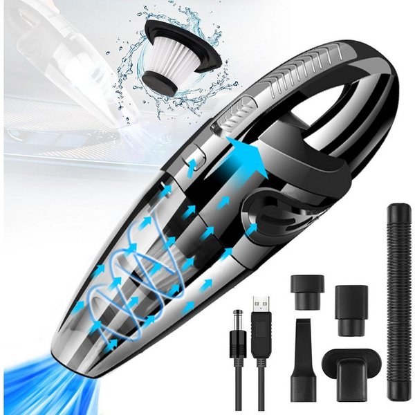 AIMAX Akku-Handstaubsauger Kabellos Handstaubsauger, 120W Handstaubsauger Akku Testsieger, 120 W, HEPA-Filter, mit Flacher Fugendüse, Verlängerungsschlauch, Aut