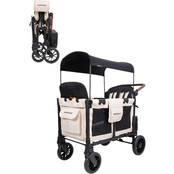 Wonderfold Bollerwagen W4 Luxe Pro Kinderwagen für 4 Kinder / Bollerwagen /2 Pakete