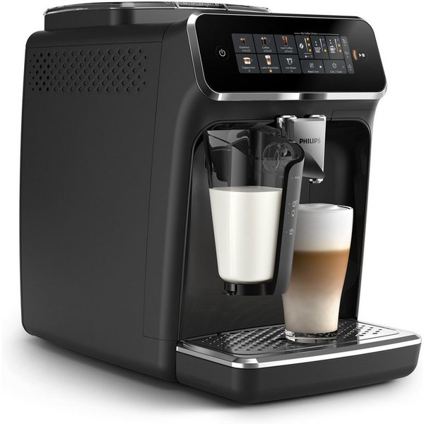 Philips Kaffeevollautomat EP3341/50 3300 Series, 6 Getränke (heiß oder eisgekühlt), LatteGo-Milchsystem, SilentBrew Technologie