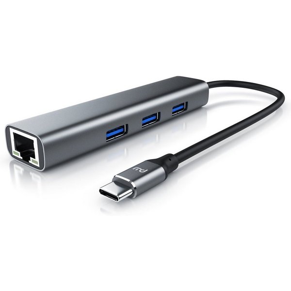 Primewire USB-C Hub mit RJ45 Ethernet, USB 3.2 Gen2 USB-Adapter USB-C zu USB-A, USB 3.2 Gen2 Typ C HUB mit RJ45 Ethernet, LAN Network Adapter
