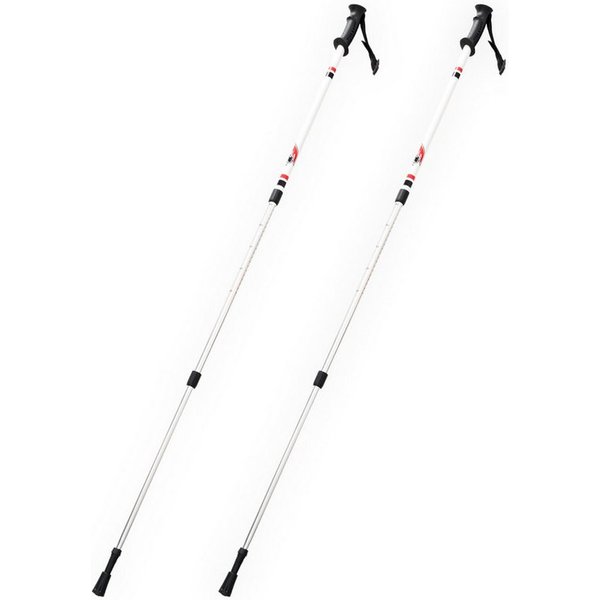 F2 Skistöcke F2 Langlauf Ski Stöcke Vario Pole Tour Verstellbar 60-130cm Weiss
