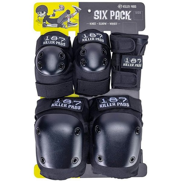 187 KillerPads Protektoren-Set Junior Six Pack (mit Knieschonern, mit Ellenbogenschonern, mit Handgelenkschonern), für Kinder