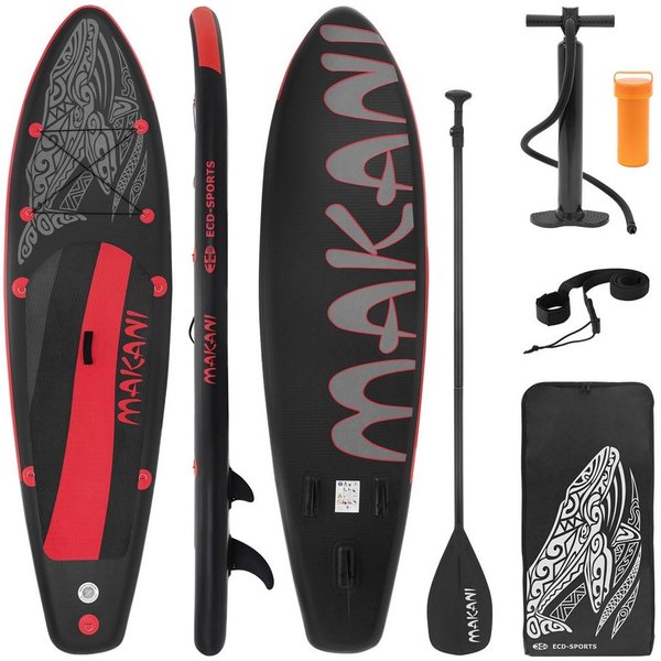 ECD Germany SUP-Board Stand Up Paddle Board aus PVC Paddelboard Paddling Board, Stand-Up Paddle-Board, SUP Board 320x80x15 cm 120 kg Traglast rutschfest bunt in