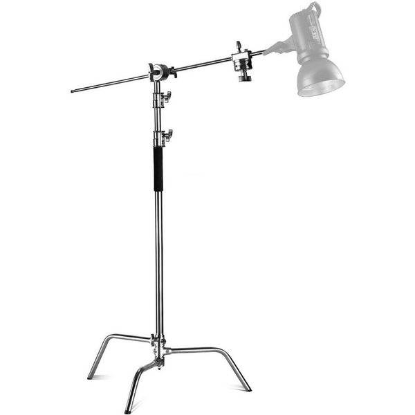 Neewer SC320 Pro Hochleistungs C Ständer aus 100% Edelstahl, mit Auslegerarm Lampenstativ (Höhenverstellbar 146-320 cm, Lichtstativ für Studio Softbox Reflektor