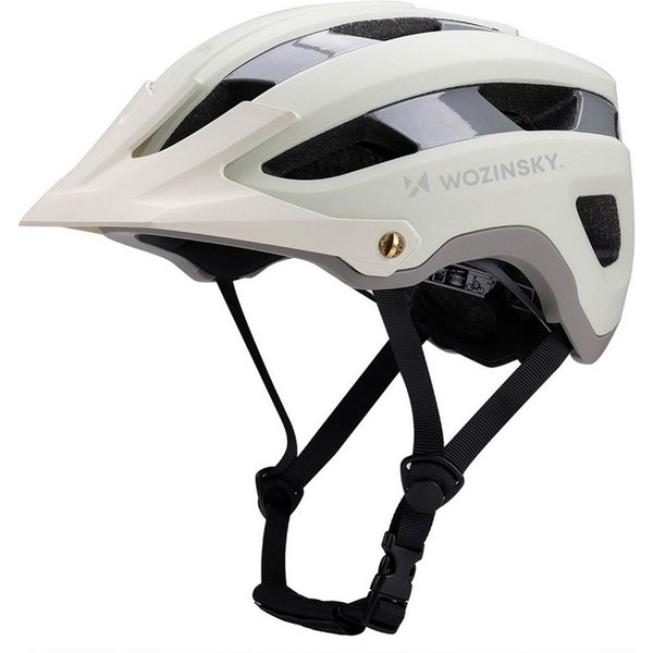 Wozinsky Fahrradhelm HT-001VM Größe L in Creme, Halbschalen Unisex MTB BMX Downhill Schutzhelm Helm Belüftet Leicht