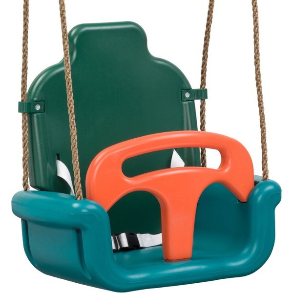Wickey Babyschaukel - Babysitz verstellbar (3 Teile) - MITWACHSEND - Zubehör für Spielturm, Verstellbarer Babyschaukelsitz, extrem witterungsbeständig