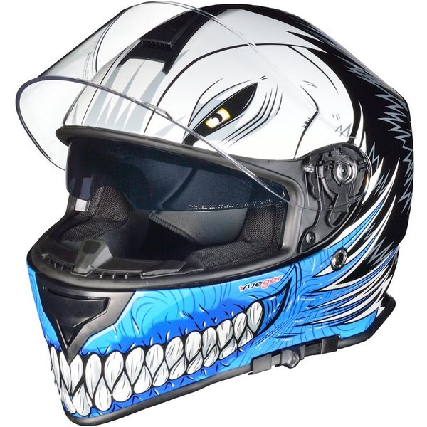 rueger-helmets Motorradhelm RT-824 Integralhelm mit Sonnenvisier 1380 Gramm schwer XS-XL