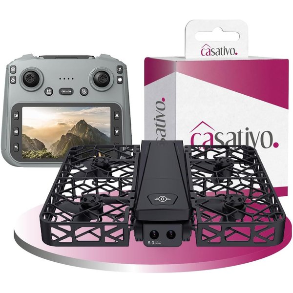 Casativo Duall-Full-HD Kamera Drohne faltbar mit 4,5" FPV Reichweite 120 m Drohne (4D Ultra-HD - 1280 x 720, 25 fps und 852 x 720, 25 fps, 3 Fluggeschwindigkeit