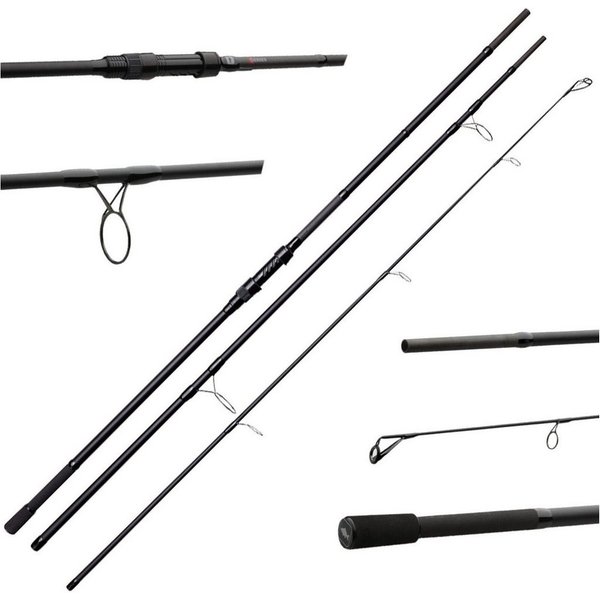 Prologic Karpfenrute C-Series AB 12' 13' 3,60m 3,90m 3-teilig Karpfenrute Allround Carp Rod, (3-tlg), geteilter Griff mit japanischem Shrink