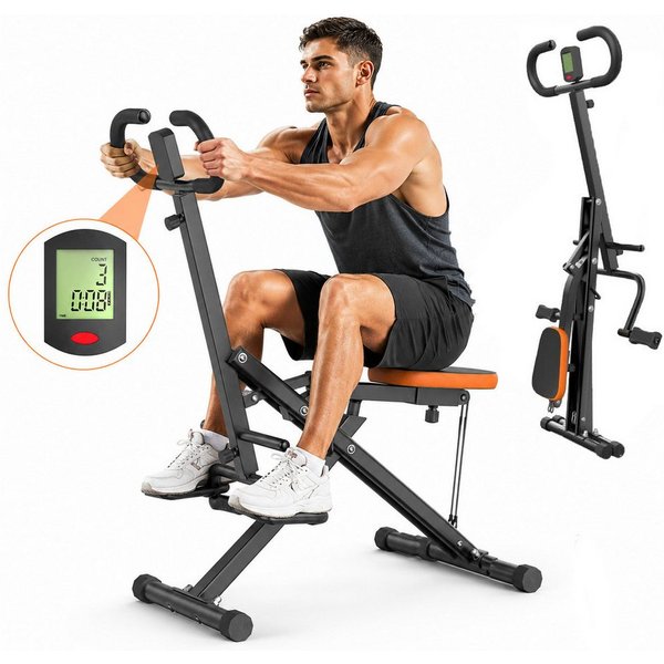 ZAISZE Bauchtrainer Fitnessgerät für Zuhause, Squat Machine, Bauchmuskeltrainer (Rückentrainer, Faltbare Kniebeugenmaschine, bis 165 kg belastbar, klappbar, Pla