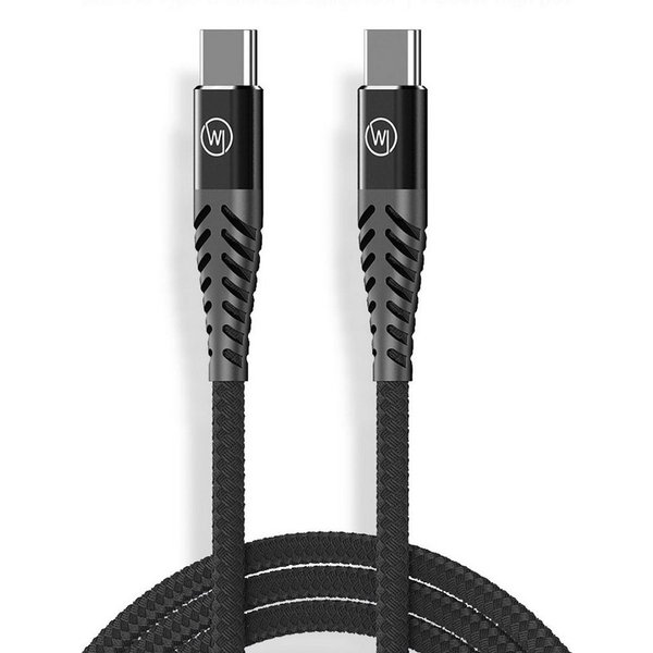 Wicked Chili Wicked Chili USB-C auf USB-C Ladekabel 60W Fast Charge Kabel, schwarz Smartphone-Kabel, USB-C, USB-C (100 cm), 3A / 20V / 60W Fast Charge, geflocht